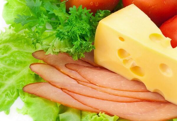 Käse, Fleisch und Gemüse für die Dukan-Diät